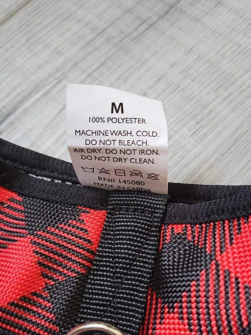 3 For $12 - Buffalo Plaid Dog Harness - Red & Black